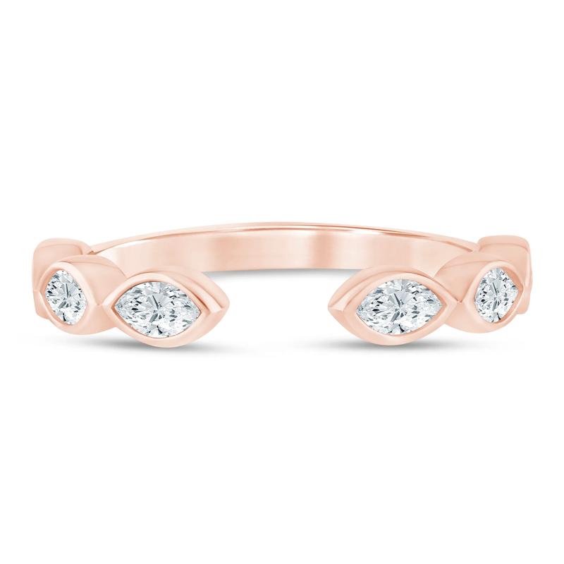 Lab Grown Diamond Marquise Open band in 14K Rose Gold &#40;5/8 ct. tw.&#41; – Image 1 of 3