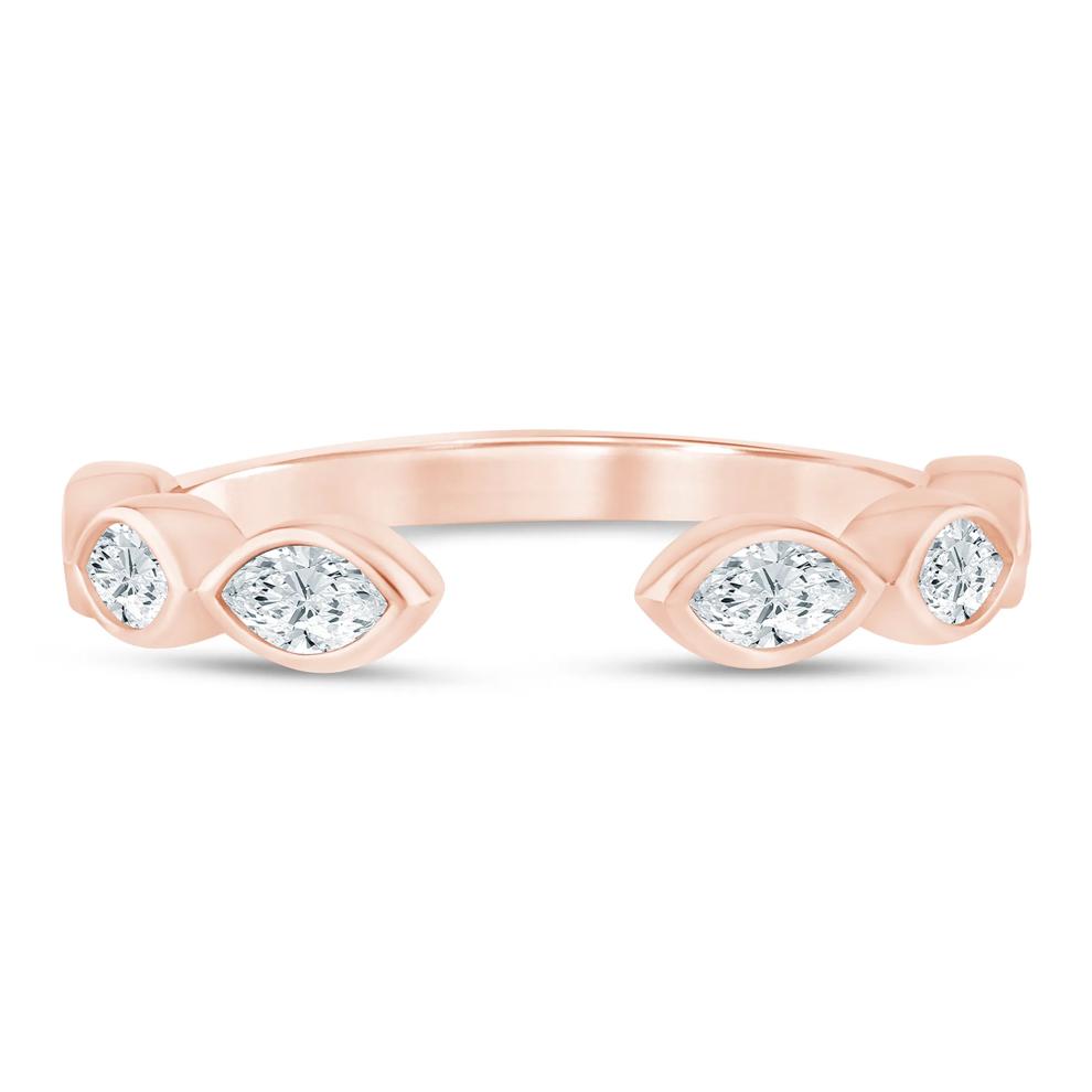 Lab Grown Diamond Marquise Open band in 14K Rose Gold (5/8 ct. tw.) – Image 1 of 3