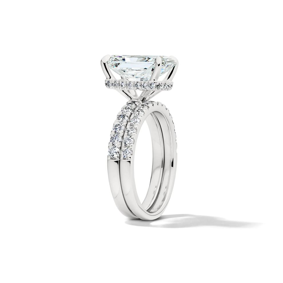 Lab Grown Diamond Radiant-Cut Bridal Set in 14K White Gold (5 ct. tw.) – Image 3 of 6