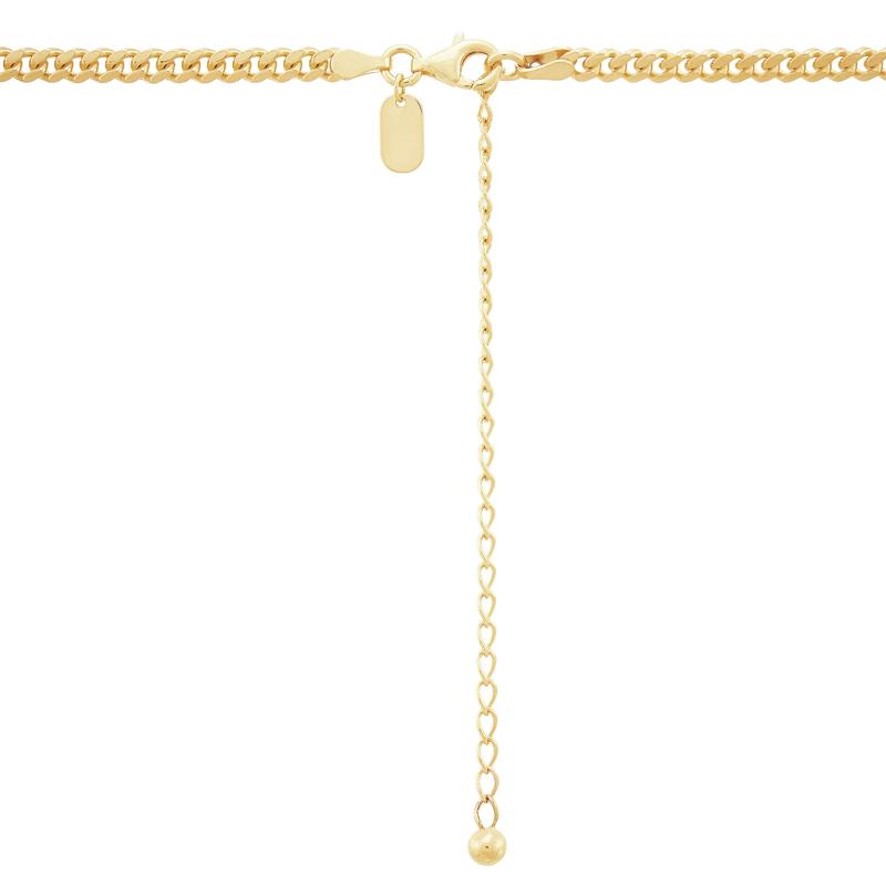 Cuban Chain Necklace in Vermeil, 3.6MM, 17&quot; – Image 3 of 4