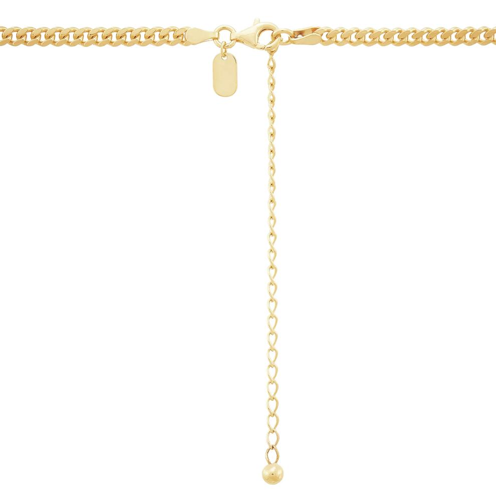 Cuban Chain Necklace in Vermeil, 3.6MM, 17" – Image 3 of 4