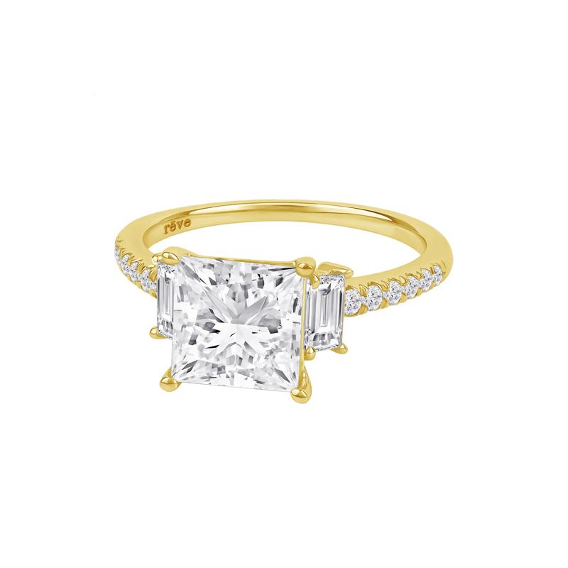 Elena Lab Grown Diamond Engagement Ring in 14K Yellow Gold &#40;3-1/2 ct. tw.&#41; – Image 5 of 5
