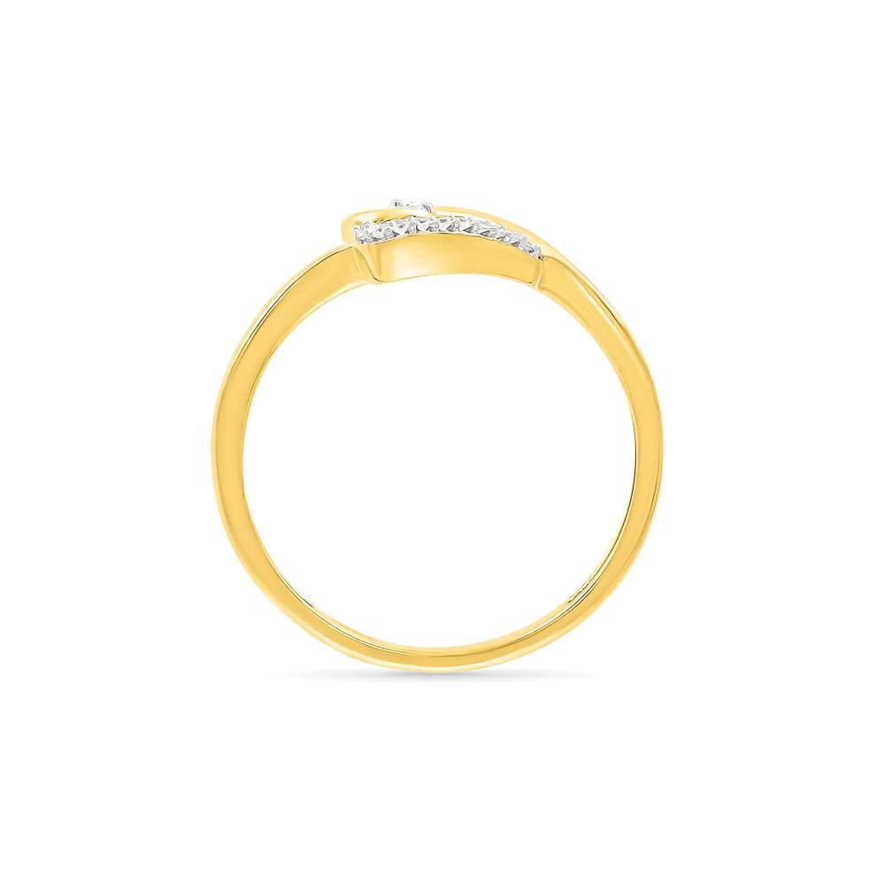 Diamond Accent Heart Ring in 10K Yellow Gold – Image 2 of 5