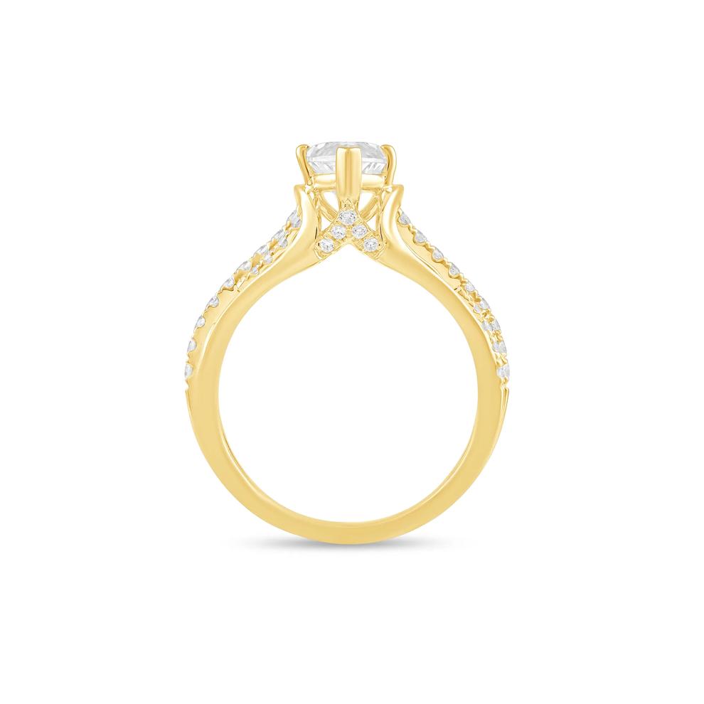 Lab Grown Diamond Marquise Center Engagement Ring in 10K Yellow Gold (2 1/2 ct. tw.) – Image 2 of 4