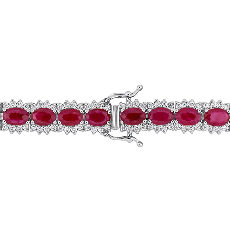 Ruby &amp; Diamond Line Bracelet in 14K White Gold (2 1/4 ct. tw.) – Image 2 of 5