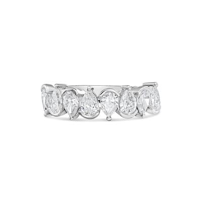 Lab Grown Diamond Alternating Pear-Shaped Band in 14K White Gold (1 5/8 ct. tw.)