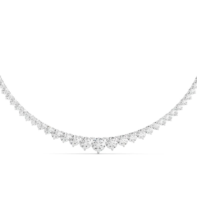 Lab Grown Diamond Riviera Necklace in 14K White Gold, 16&rdquo; &#40;20 ct. tw.&#41; – Image 1 of 3