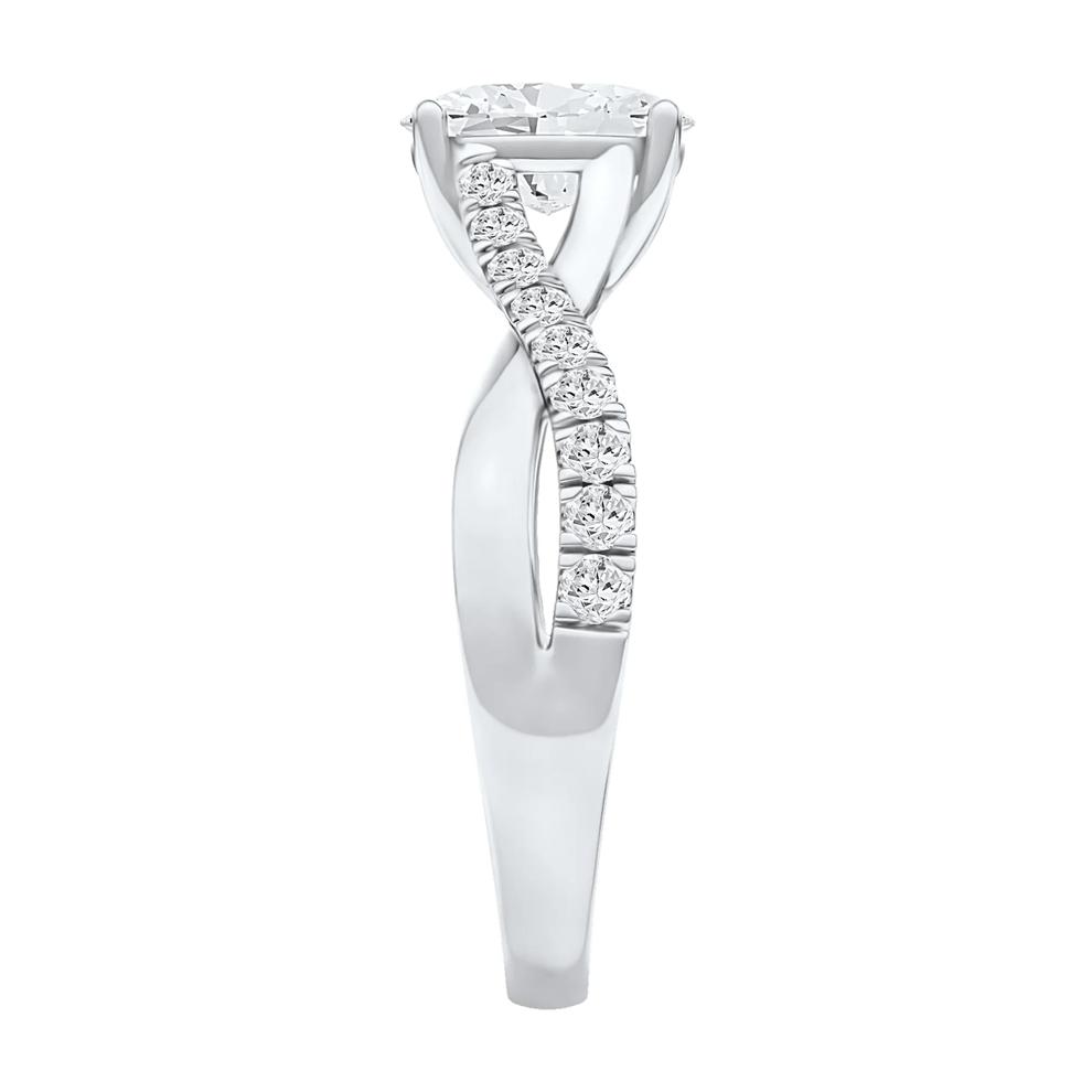 Diamond Oval Halo Engagement Ring – Image 3 of 5