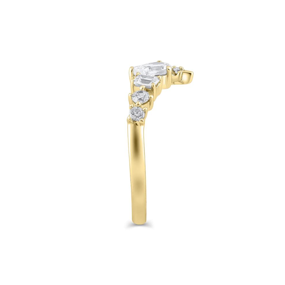 Lab Grown Diamond Mixed-Shape Contour Band in 14K Yellow Gold (3/4 ct. tw.) – Image 3 of 3