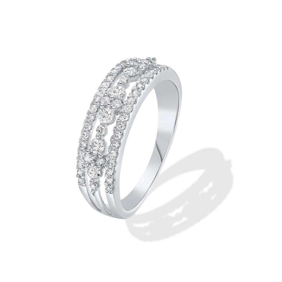 Diamond Multi-Row Band in 10K White Gold (1/2 ct. tw.) – Image 4 of 4