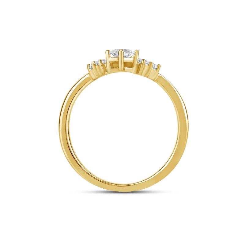 Lab Grown Diamond Multi-Shape Contour Ring in 14K Gold &#40;3/8 ct. tw.&#41; – Image 2 of 3