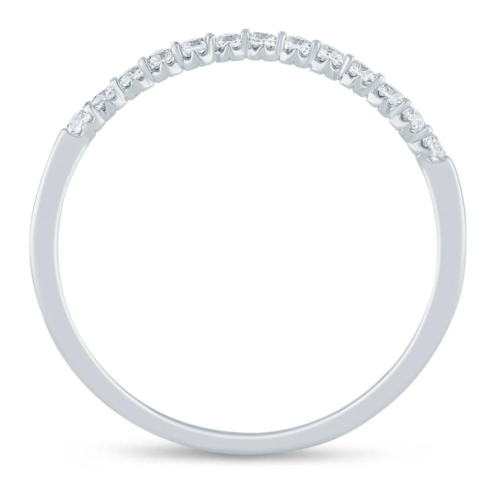 Lab Grown Diamond Round Anniversary Band in 10K White Gold (1/7 ct. tw.) – Image 2 of 3