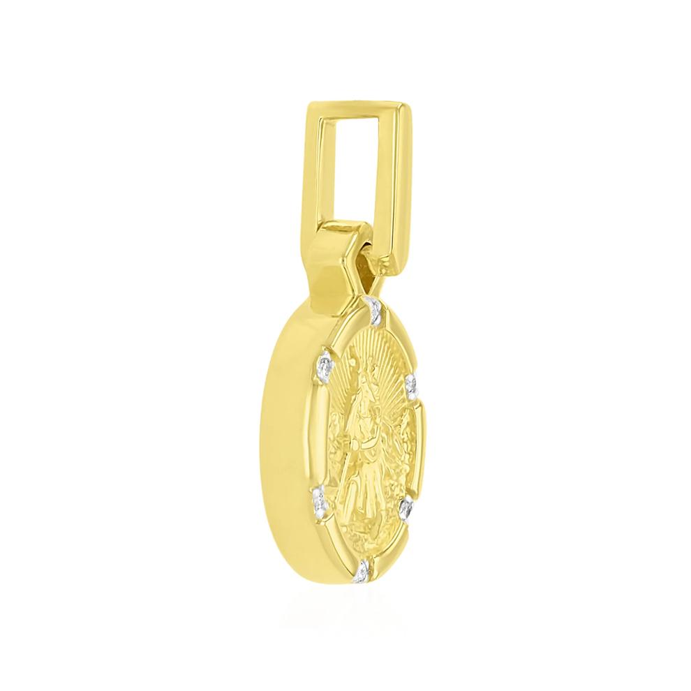 Men's Diamond Accent Saint Christopher Charm in Vermeil – Image 3 of 3