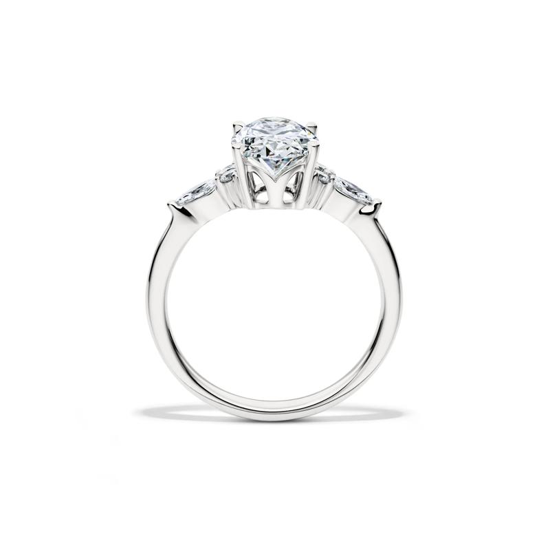 Lab Grown Diamond Oval and Marquise Engagement Ring in 14K White Gold &#40;2 1/4 ct. tw.&#41; – Image 2 of 4