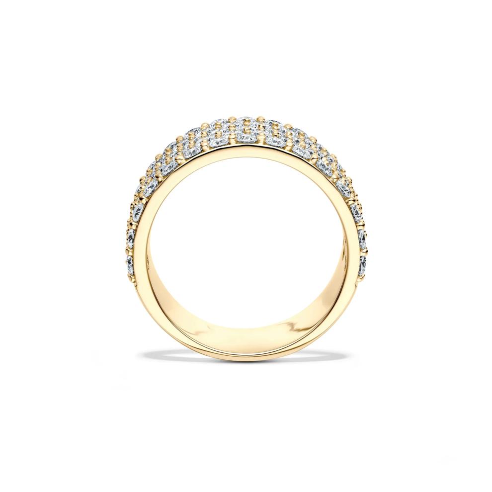 Lab Grown Diamond Pave Multi Row Band in 14K Yellow Gold (2 ct. tw.) – Image 2 of 4