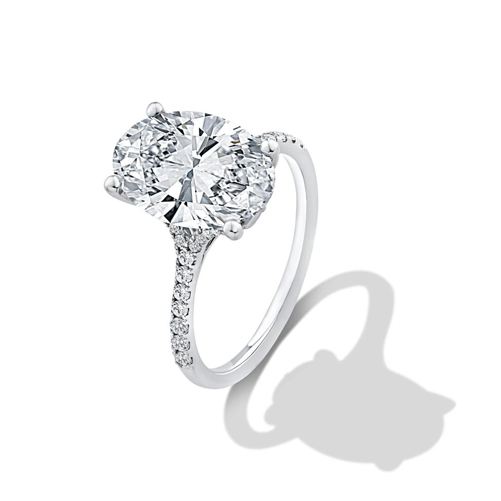 Lab Grown Diamond Engagement Ring in Platinum (4 1/4 ct. tw.) – Image 4 of 4