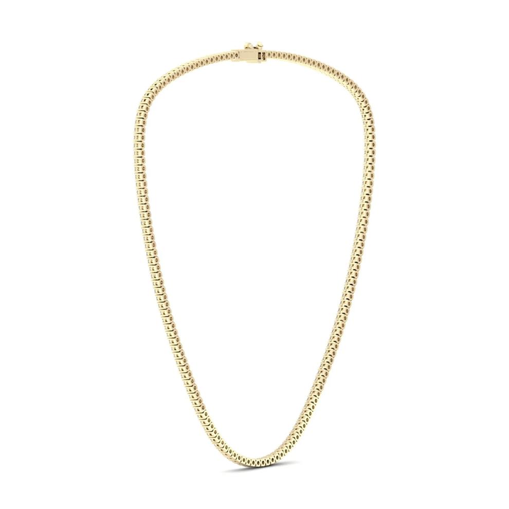 Lab Grown Diamond Tennis Necklace in 14K Yellow Gold (7 ct. tw.) – Image 3 of 4