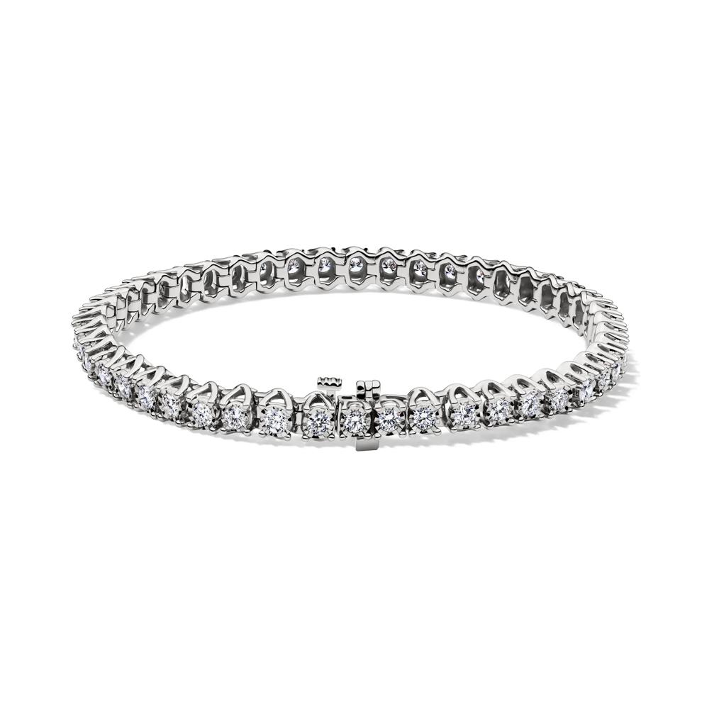 Lab Grown Diamond Illusion Tennis Bracelet in 10K White Gold (3 ct. tw.) – Image 2 of 2