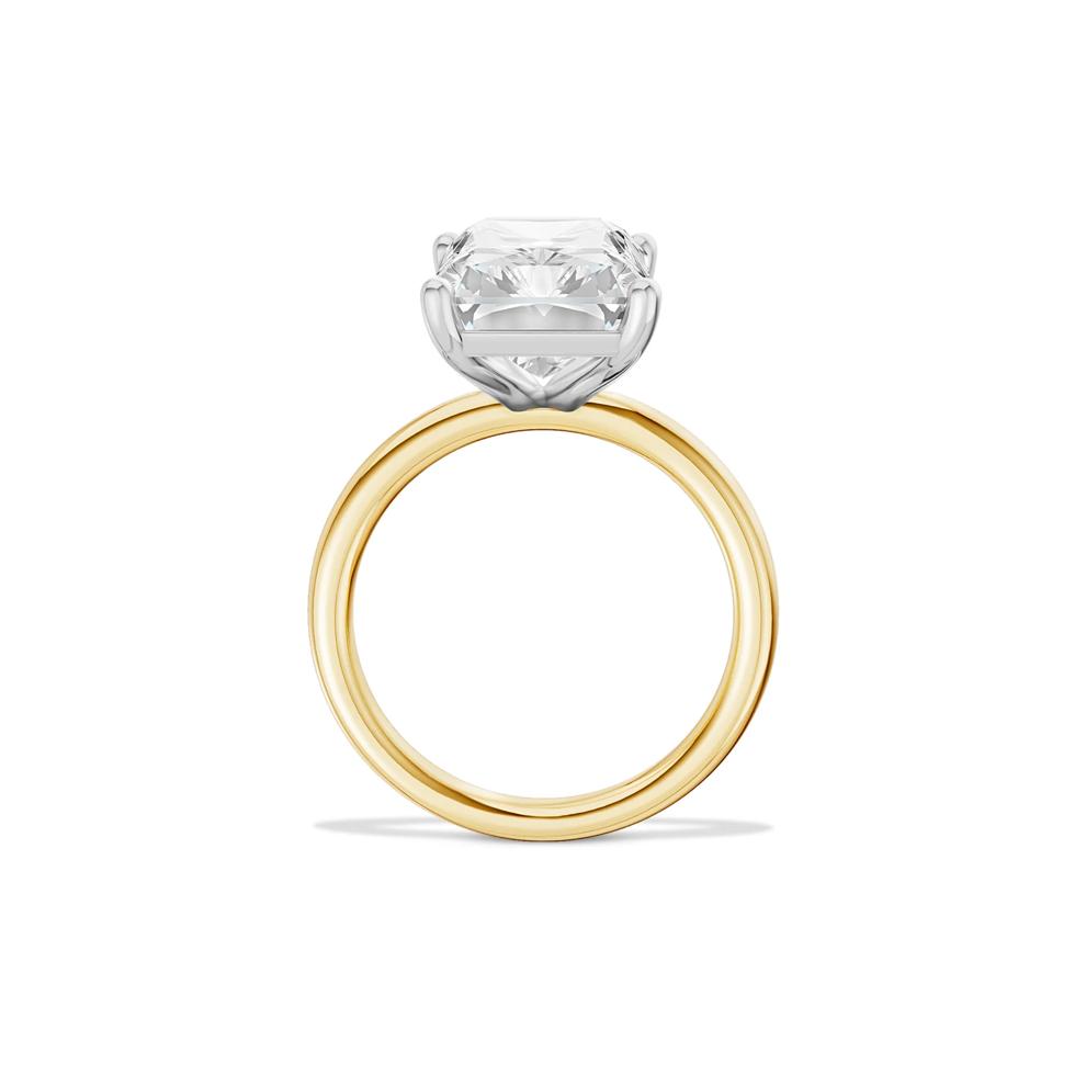 Lab Grown Diamond Radiant-Cut Solitaire Ring in 14K Yellow &amp; White Gold (6 ct.) – Image 3 of 4