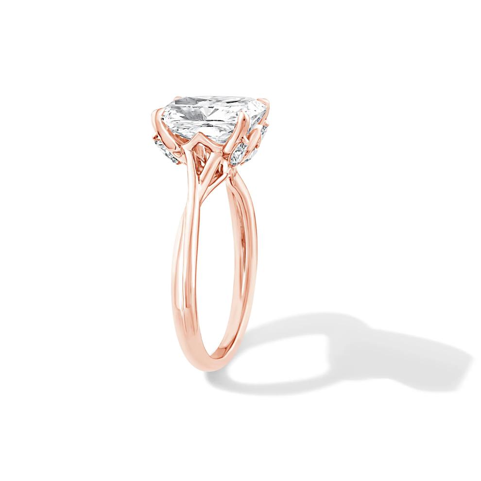 Lab Grown Diamond Elongated Cushion Engagement Ring in 18K Rose Gold (3 1/5 ct. tw.) – Image 3 of 4