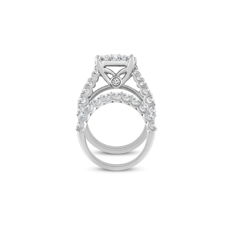 Round Lab Grown Multi-Diamond Engagement Ring Set in 10K White Gold &#40;5 ct. tw.&#41; – Image 2 of 4