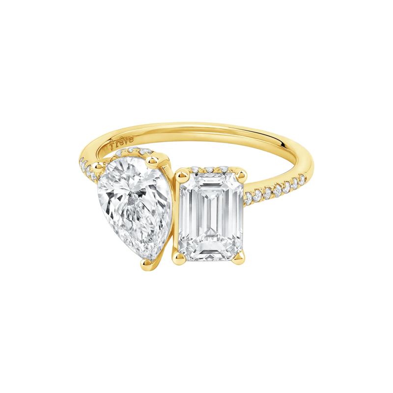 Gianna Lab Grown Diamond Toi et Moi Engagement Ring in 14K Yellow Gold &#40;3 1/4 ct. tw.&#41; – Image 4 of 4