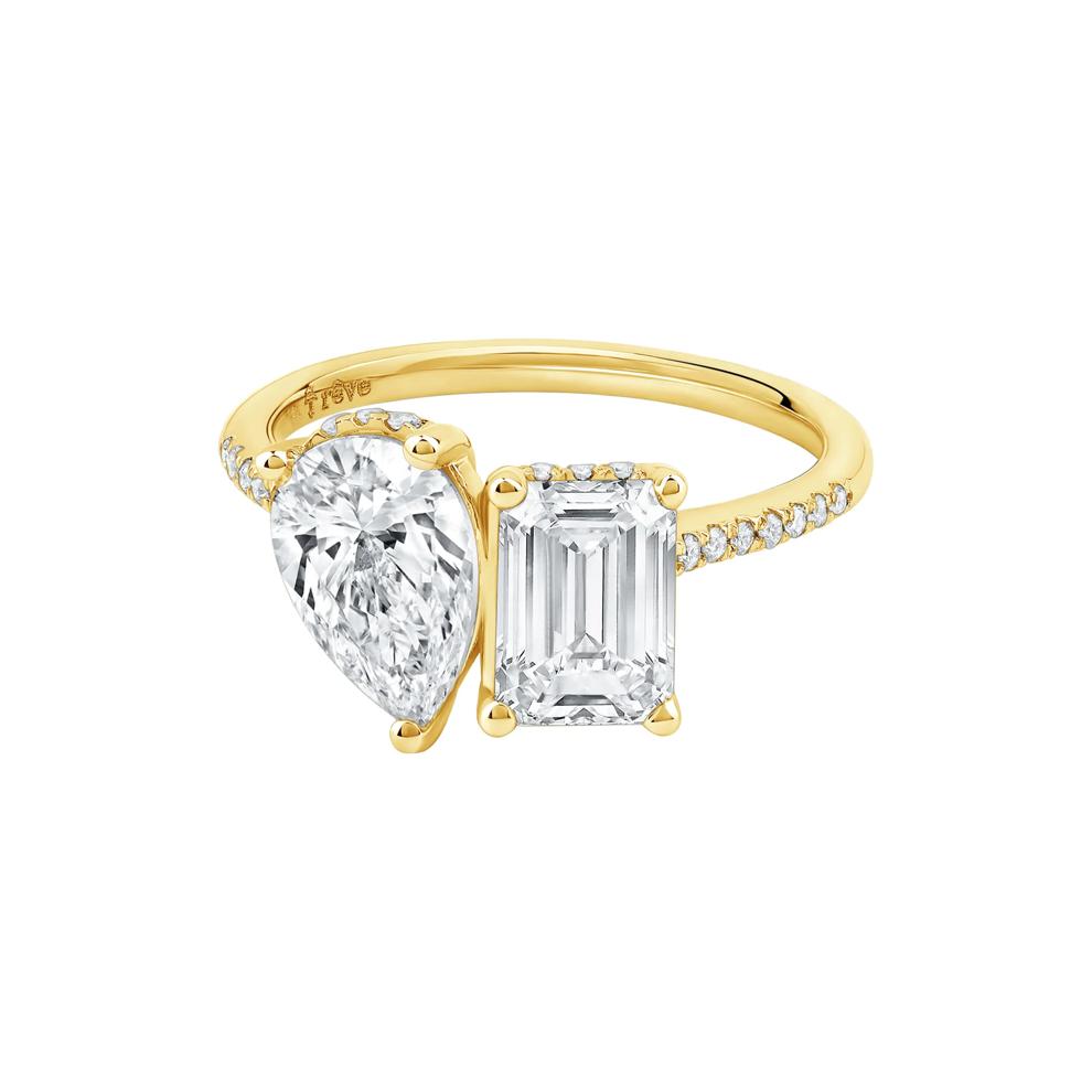 Gianna Lab Grown Diamond Toi et Moi Engagement Ring in 14K Yellow Gold (3 1/4 ct. tw.) – Image 4 of 4
