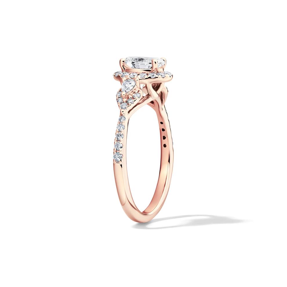 Lab Grown Diamond Oval Engagement Ring in 14K Rose Gold (1 ct. tw.) – Image 3 of 4