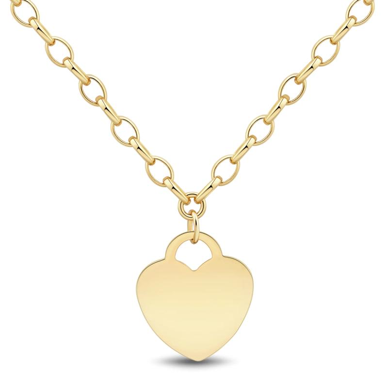 Heart Charm Necklace in 14K Yellow Gold – Image 1 of 3