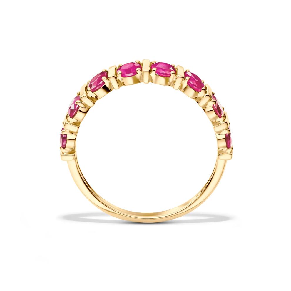 Ruby Faux-Channel Band in 10K Yellow Gold – Image 2 of 4