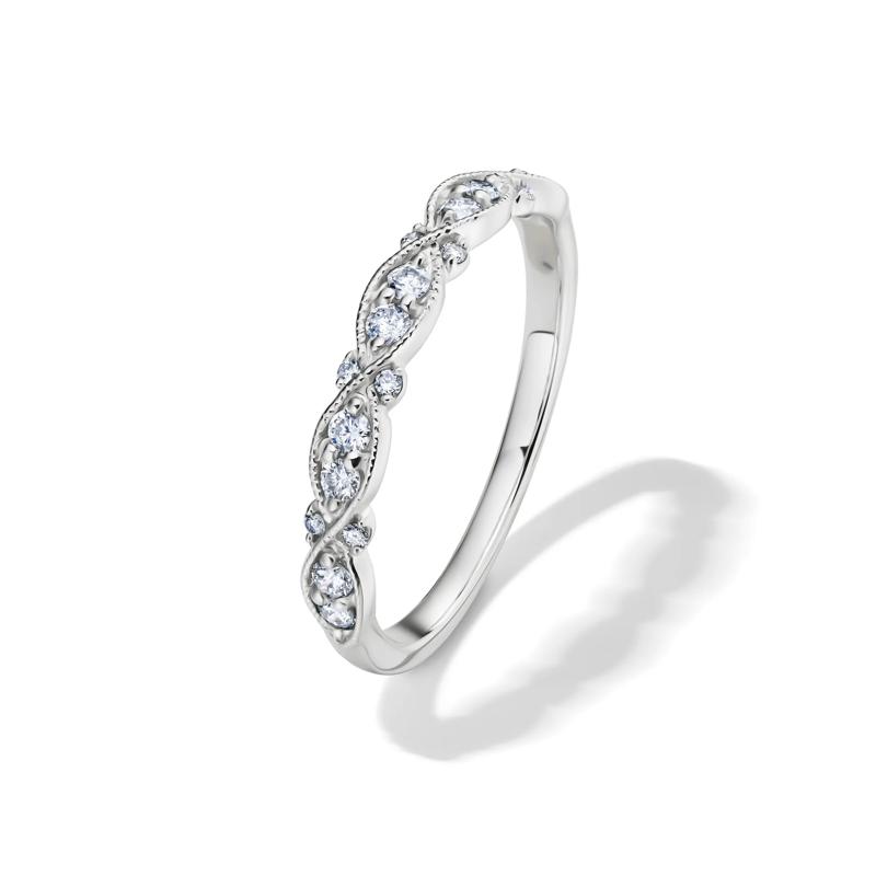 1/4 ct. tw. Diamond Band in 10K White Gold – Image 4 of 4