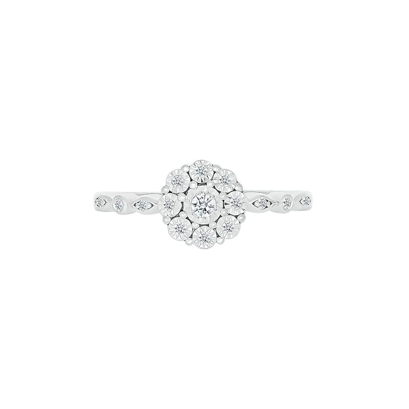 Diamond Promise Ring in Sterling Silver &#40;1/10 ct. tw.&#41; – Image 5 of 5