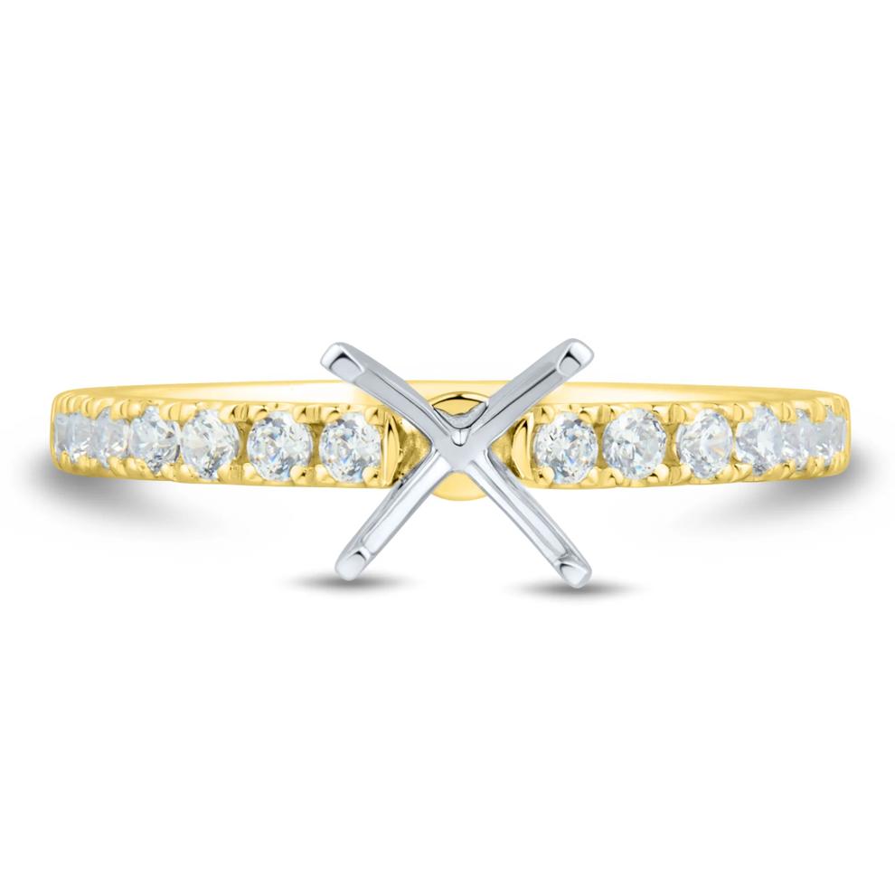 1/2 ct. tw. Brilliant-Cut Diamond Semi-Mount Engagement Ring in 14k Yellow Gold (Setting Only)  – Image 6 of 8