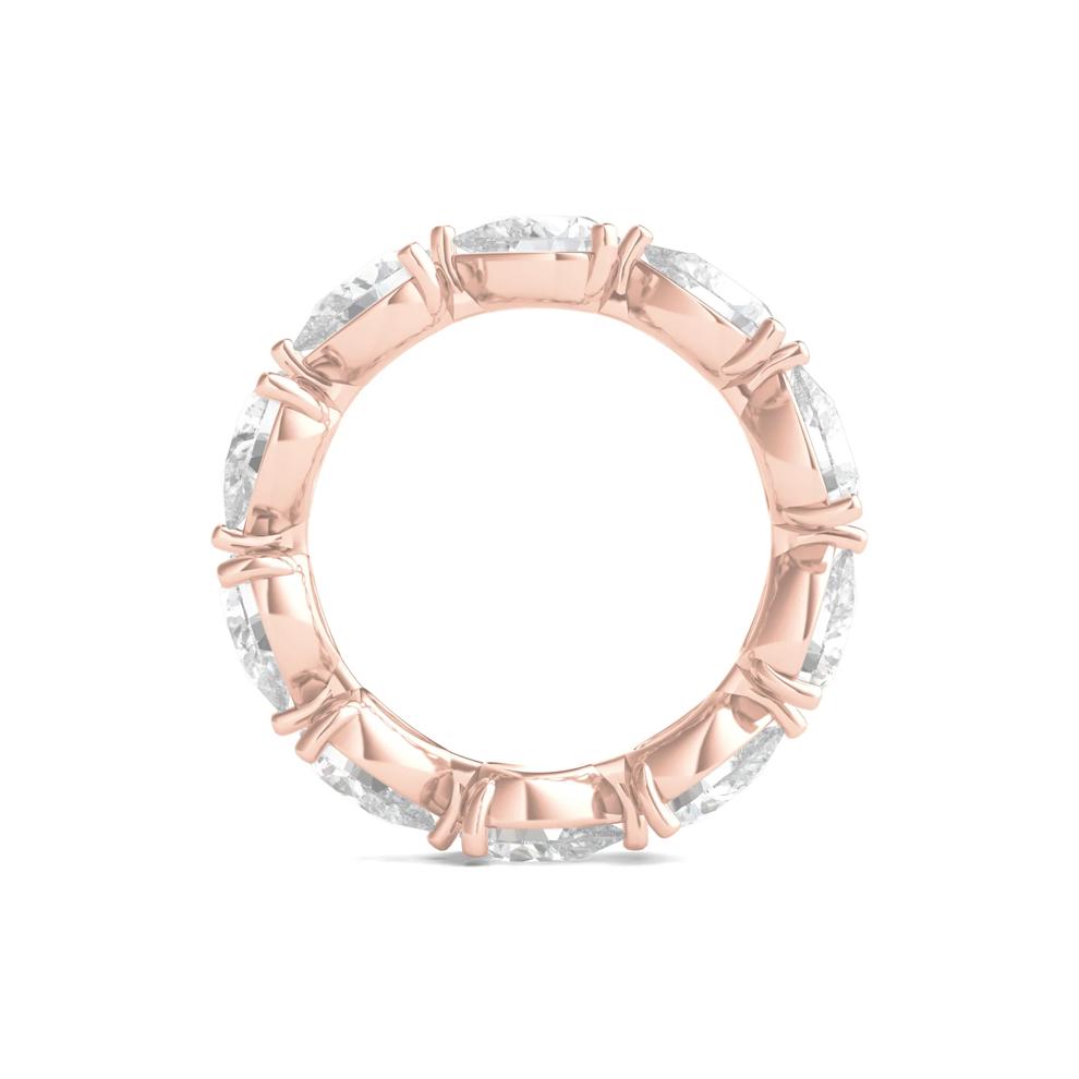 Pear-Cut Lab Grown Diamond Eternity Band in 14k Rose Gold (5 ct. tw.) – Image 2 of 3