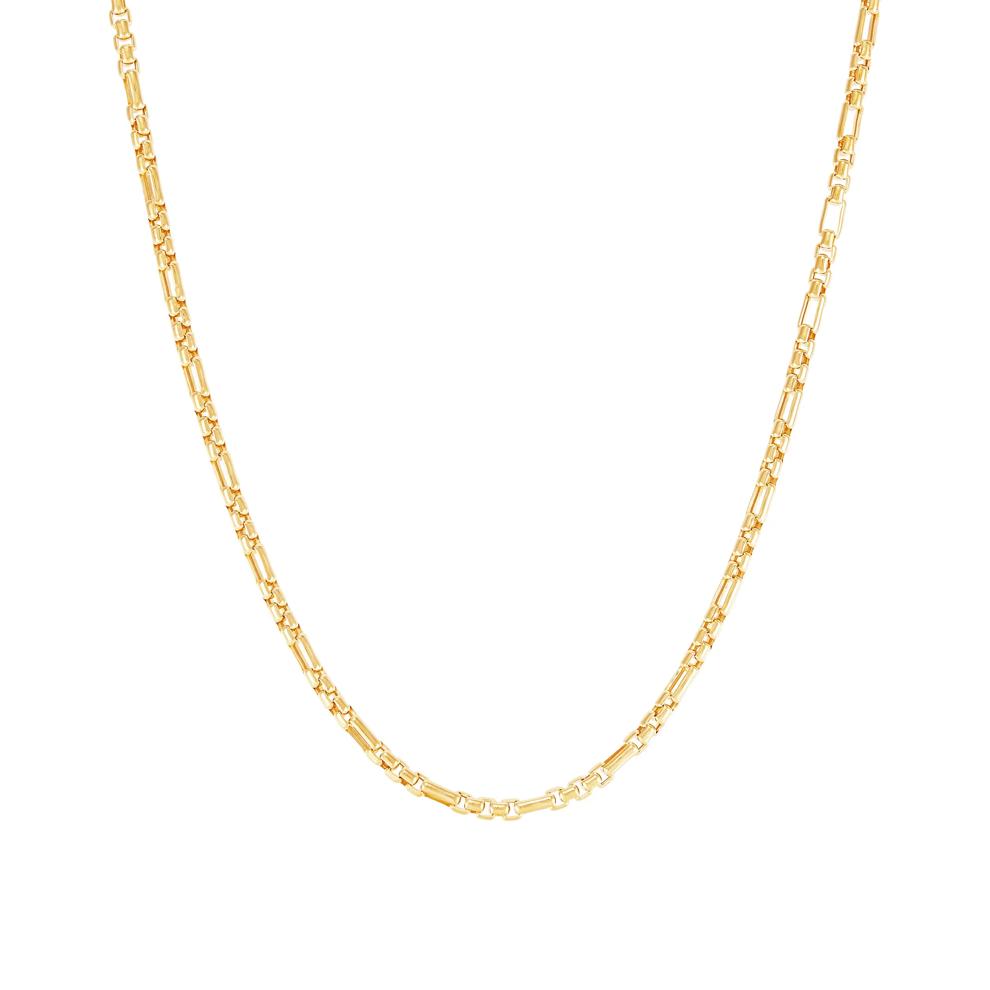 Round Box Chain Necklace in 10K Yellow Gold, 20" – Image 1 of 2