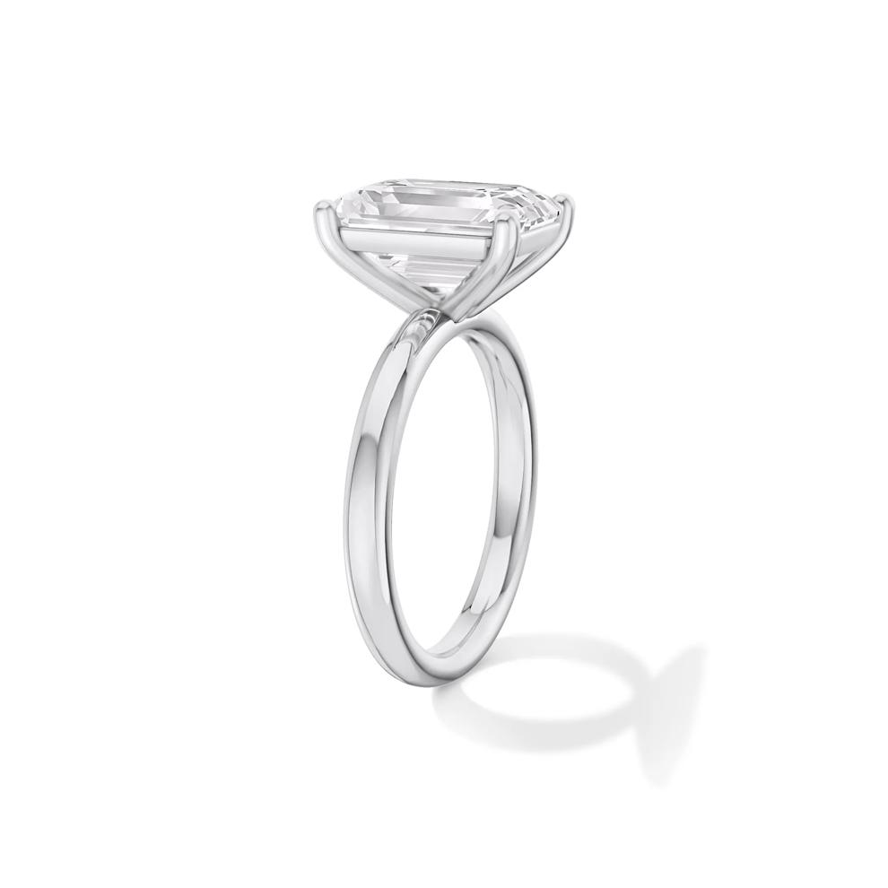 Lab Grown Diamond Emerald-Cut Solitaire Ring in 14K White Gold (5 ct.) – Image 3 of 4