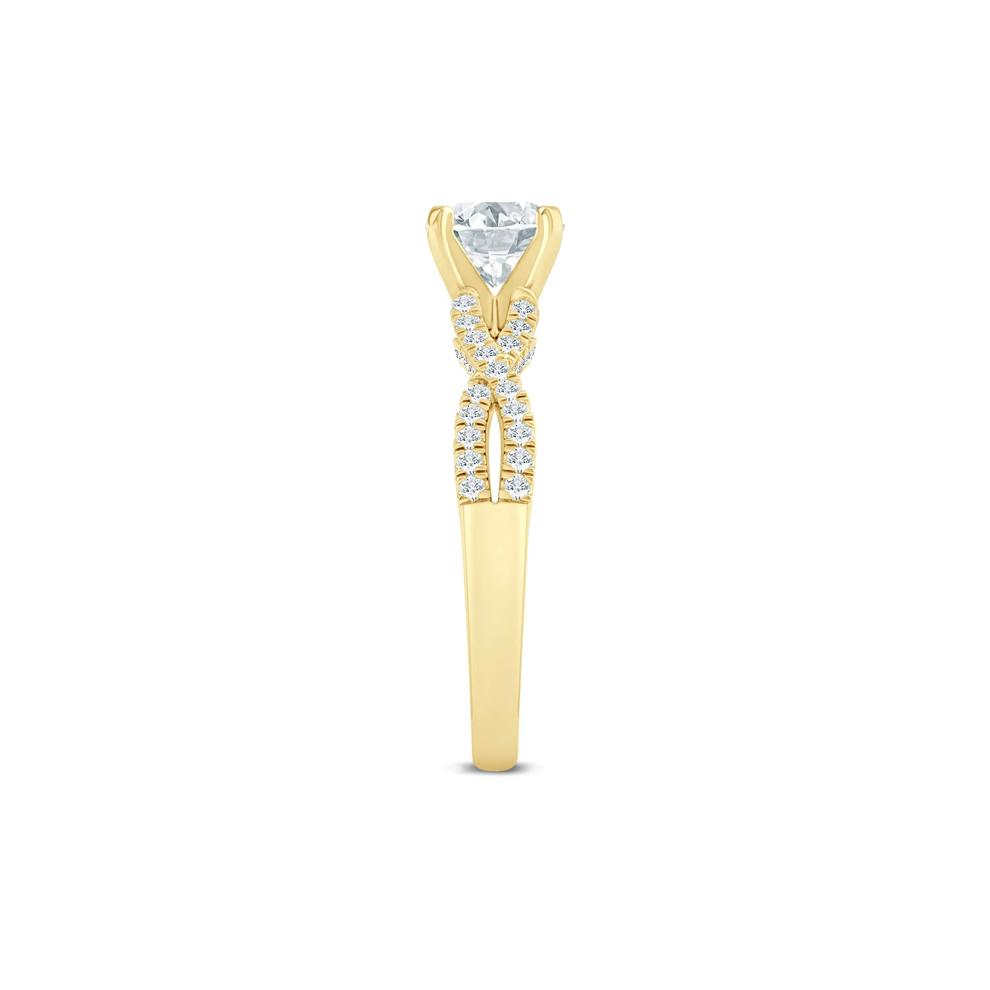 Lab Grown Diamond Twist Semi-Mount Ring in 14K Yellow Gold (1/4 ct. tw.) – Image 5 of 6