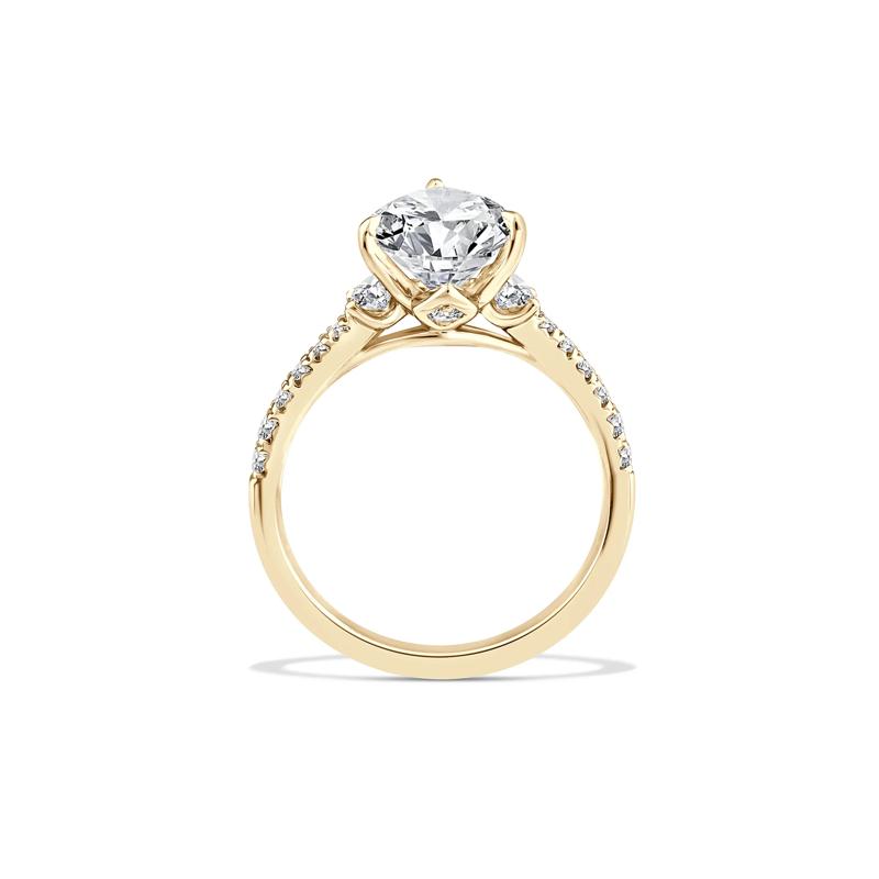 Lab Grown Diamond Pear-Shaped Engagement Ring in 18K Yellow Gold (3 3/8 ct. tw.) – Image 2 of 4