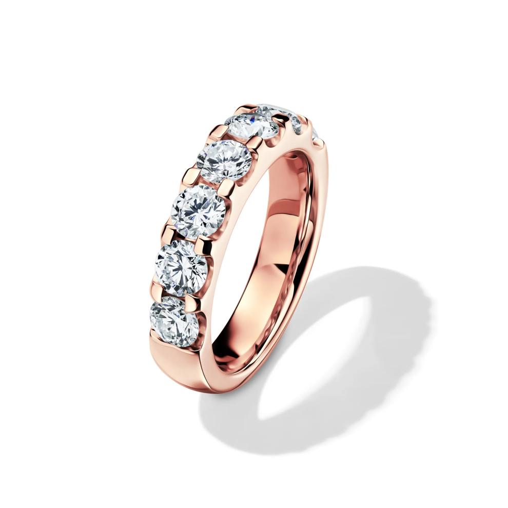  Lab Grown Diamond Seven-Stone Anniversary Band in 14K Rose Gold (2 ct. tw.) – Image 4 of 4
