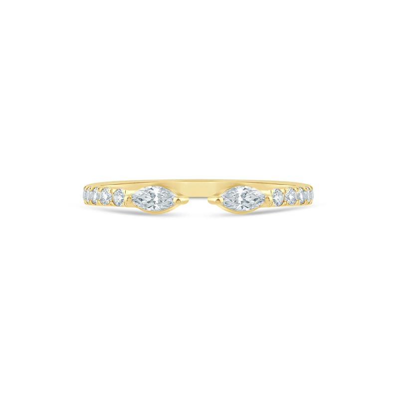 Lab Grown Diamond Marquise-Cut Open Band in 14K Yellow Gold &#40;3/8 ct. tw.&#41; – Image 1 of 3