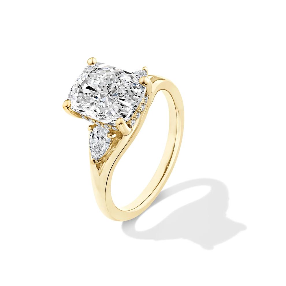 Lab Grown Diamond Three-Stone Engagement Ring in 14K Yellow Gold (3 1/2 ct. tw.) – Image 4 of 4