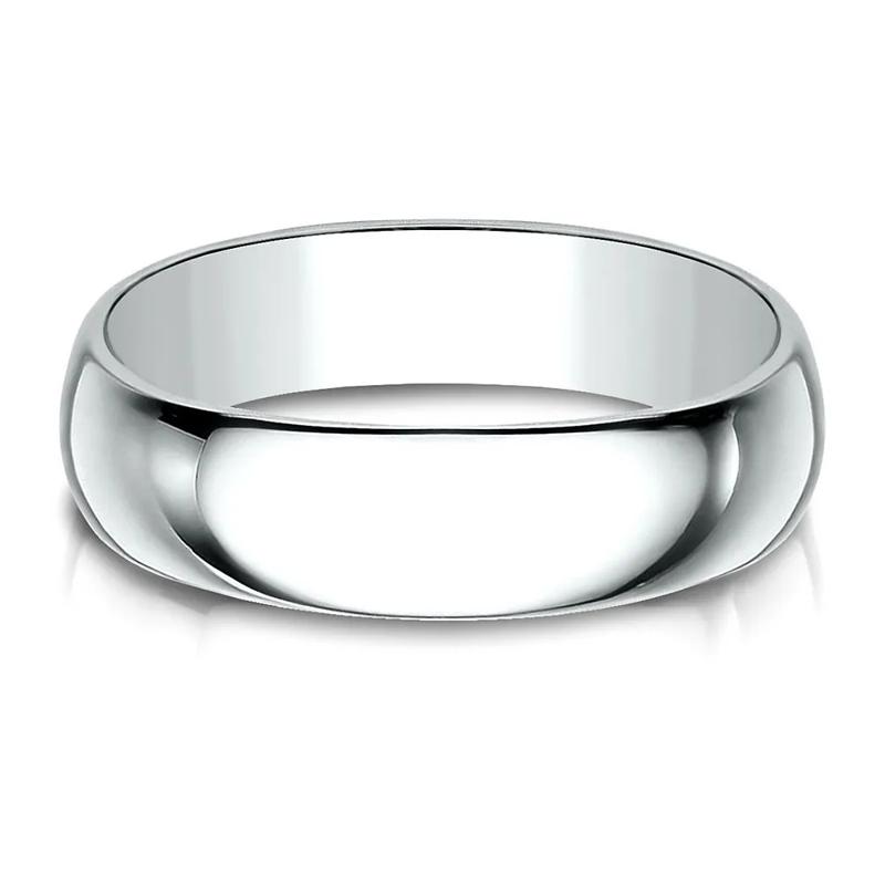 Wedding Band in 10K White Gold, 6MM – Image 1 of 3