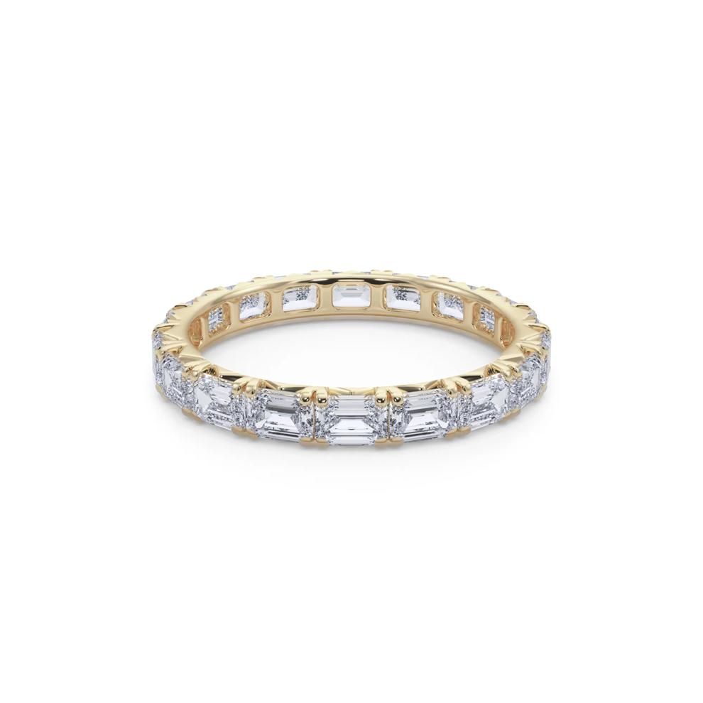 Lab Grown Emerald-Cut Diamond Eternity Band in 14K Yellow Gold (2 1/7 ct. tw.) – Image 4 of 4