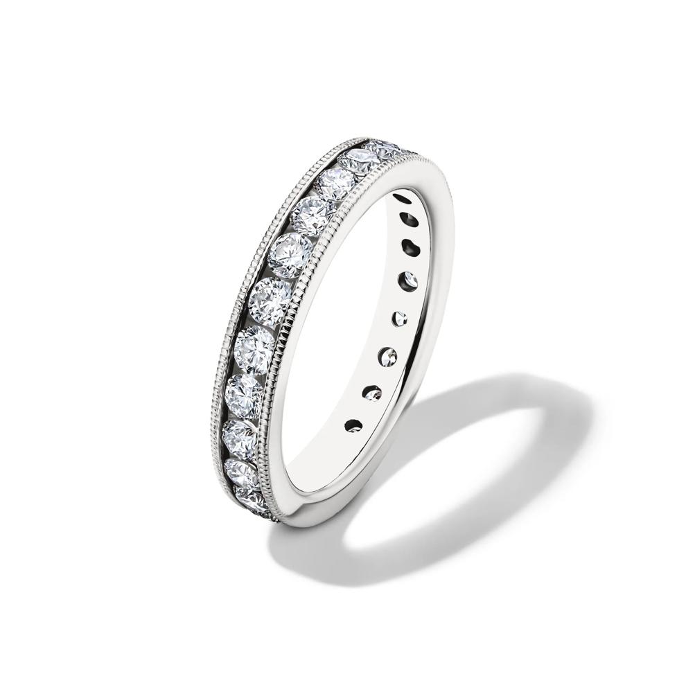 Lab Grown Diamond Channel Milgrain Eternity Band in 14K White Gold (1 5/8 ct. tw.) – Image 4 of 4