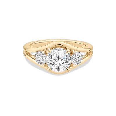 Diamond Three-Stone Engagement Ring in 18K Yellow Gold (2 ct. tw.)
