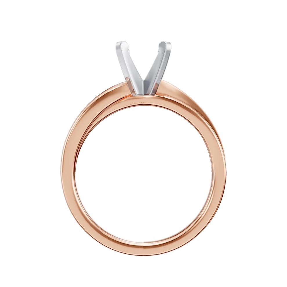 Open Crossover Semi-Mount Engagement Ring in 14K Gold (Setting Only) – Image 4 of 6