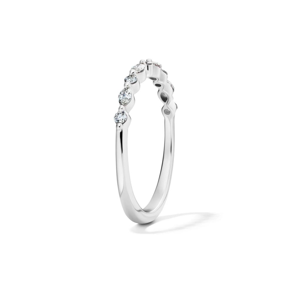 Round and Marquise-Cut Diamond Anniversary Band in 14K White Gold (1/4 ct. tw.) – Image 3 of 4