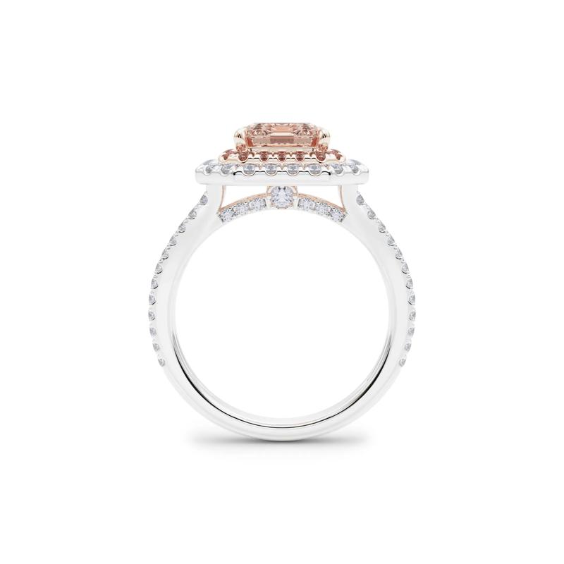 Lab Grown Diamond Pink &amp; White Engagement Ring in 14K White &amp; Rose Gold &#40;3 3/4 ct. tw.&#41; – Image 2 of 5