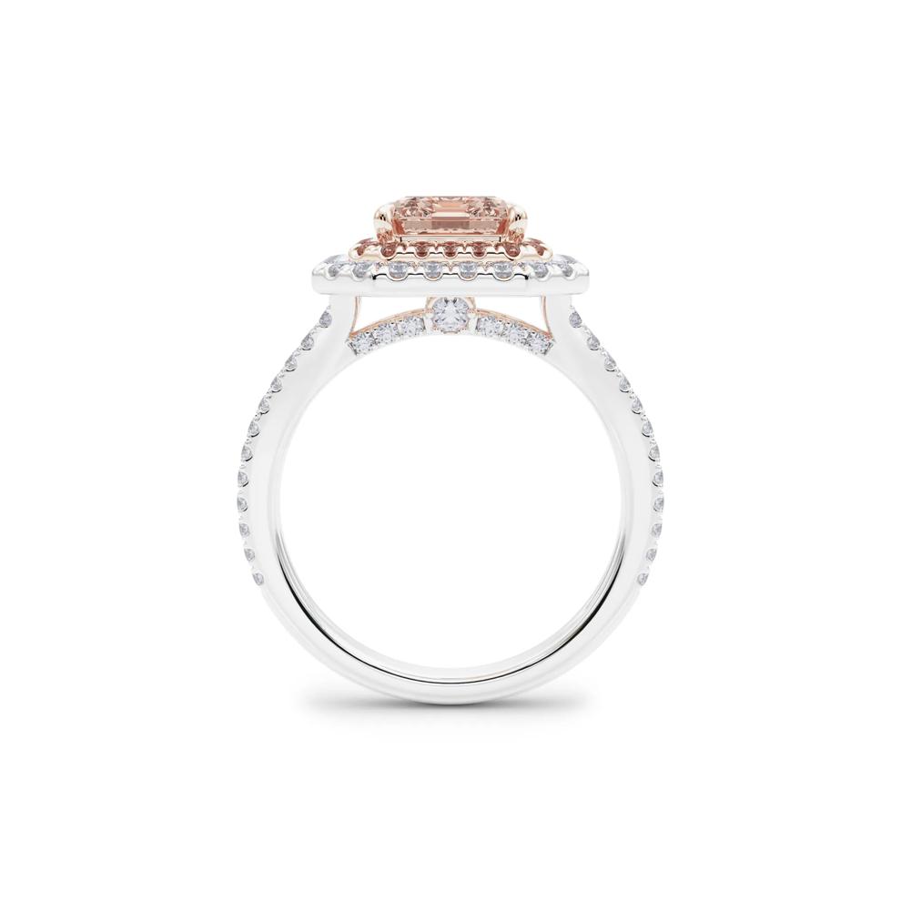 Lab Grown Diamond Pink &amp; White Engagement Ring in 14K White &amp; Rose Gold (3 3/4 ct. tw.) – Image 2 of 5