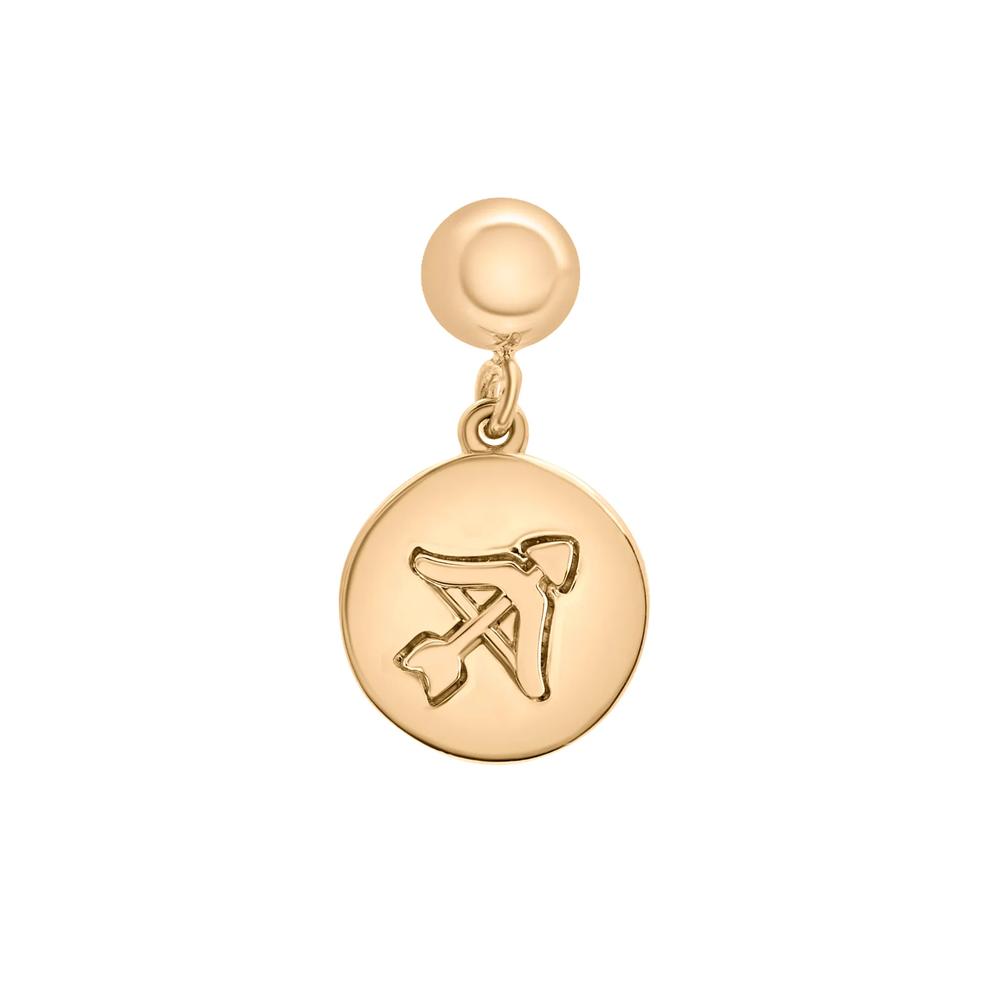 Sagittarius Zodiac Disc Bead Charm in Vermeil – Image 1 of 3